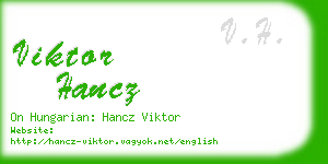 viktor hancz business card